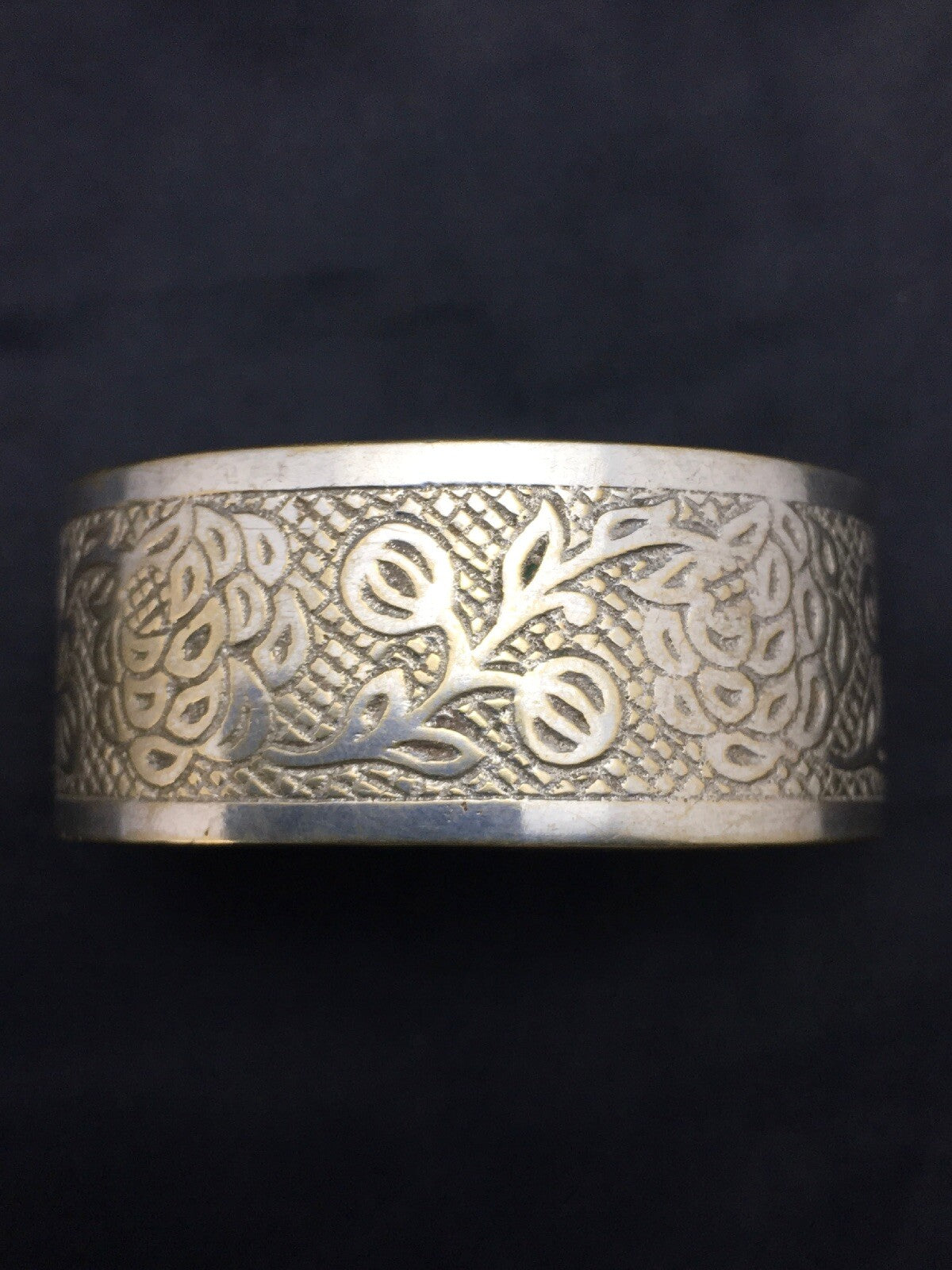 Navajo Sterling Silver Stamped Children's Cuff Bracelet 04051