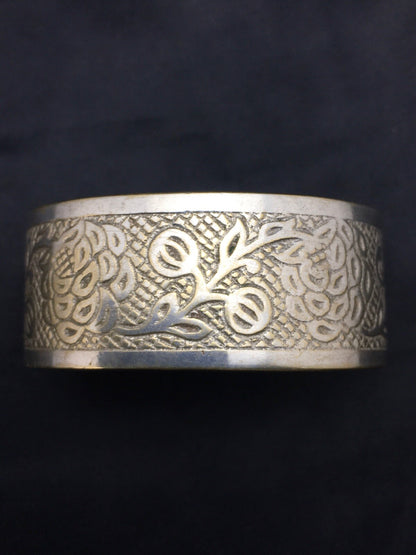 Navajo Sterling Silver Stamped Children's Cuff Bracelet 04051