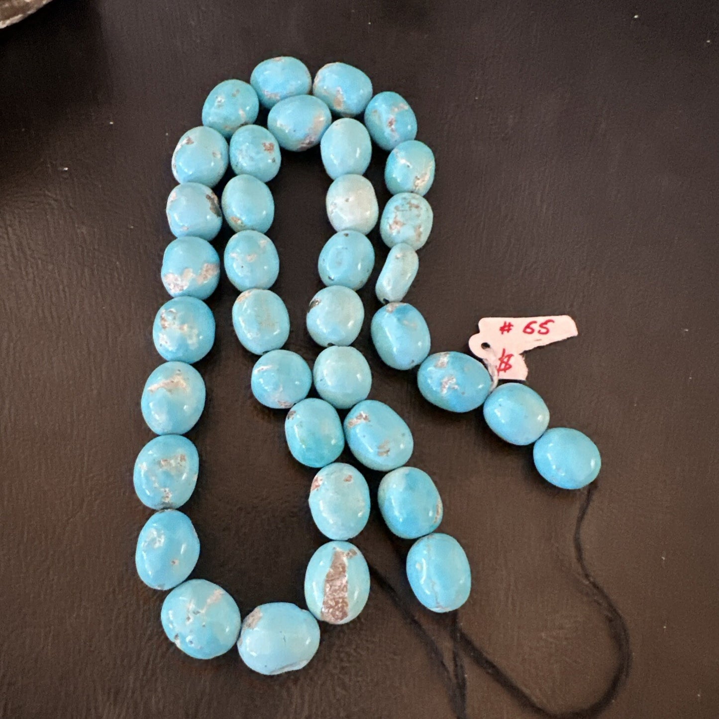 Authentic Blue Sleeping Beauty Turquoise Nugget Strand 18” 18591