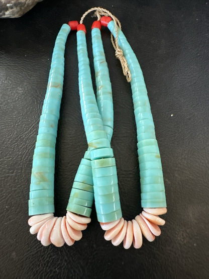 Set Of Jaclas Only Men Santo Domingo Coral Spiny Turquoise 4.5” 17847