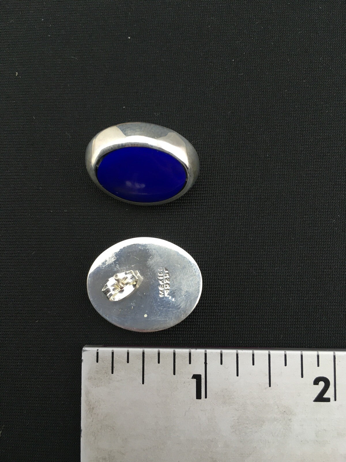 Blue Lapis Indian Navajo Sterling Silver Earrings 1999