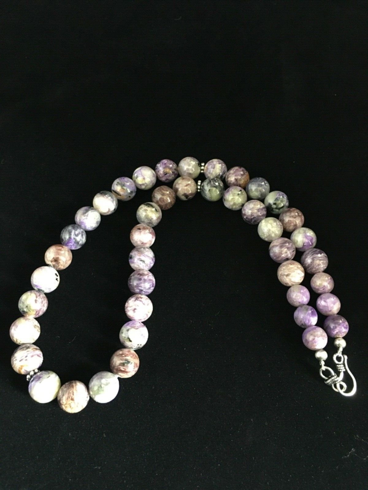 Purple Charoite Navajo Sterling Silver Necklace 20" 1777