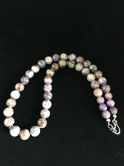 Purple Charoite Navajo Sterling Silver Necklace 20" 1777