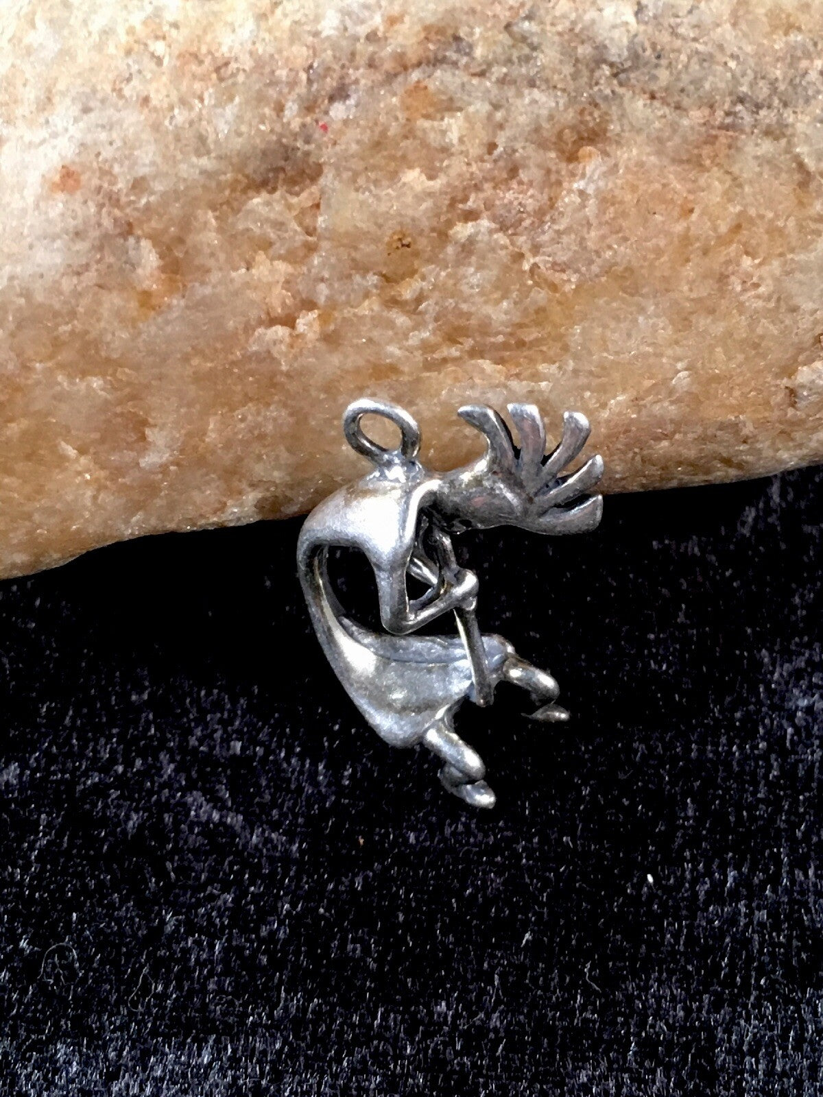 Native American Indian Kokopelli Navajo Sterling Silver Pendant 17692