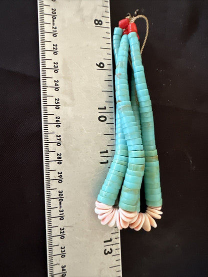 Set Of Jaclas Only Men Santo Domingo Coral Spiny Turquoise 4.5” 17847