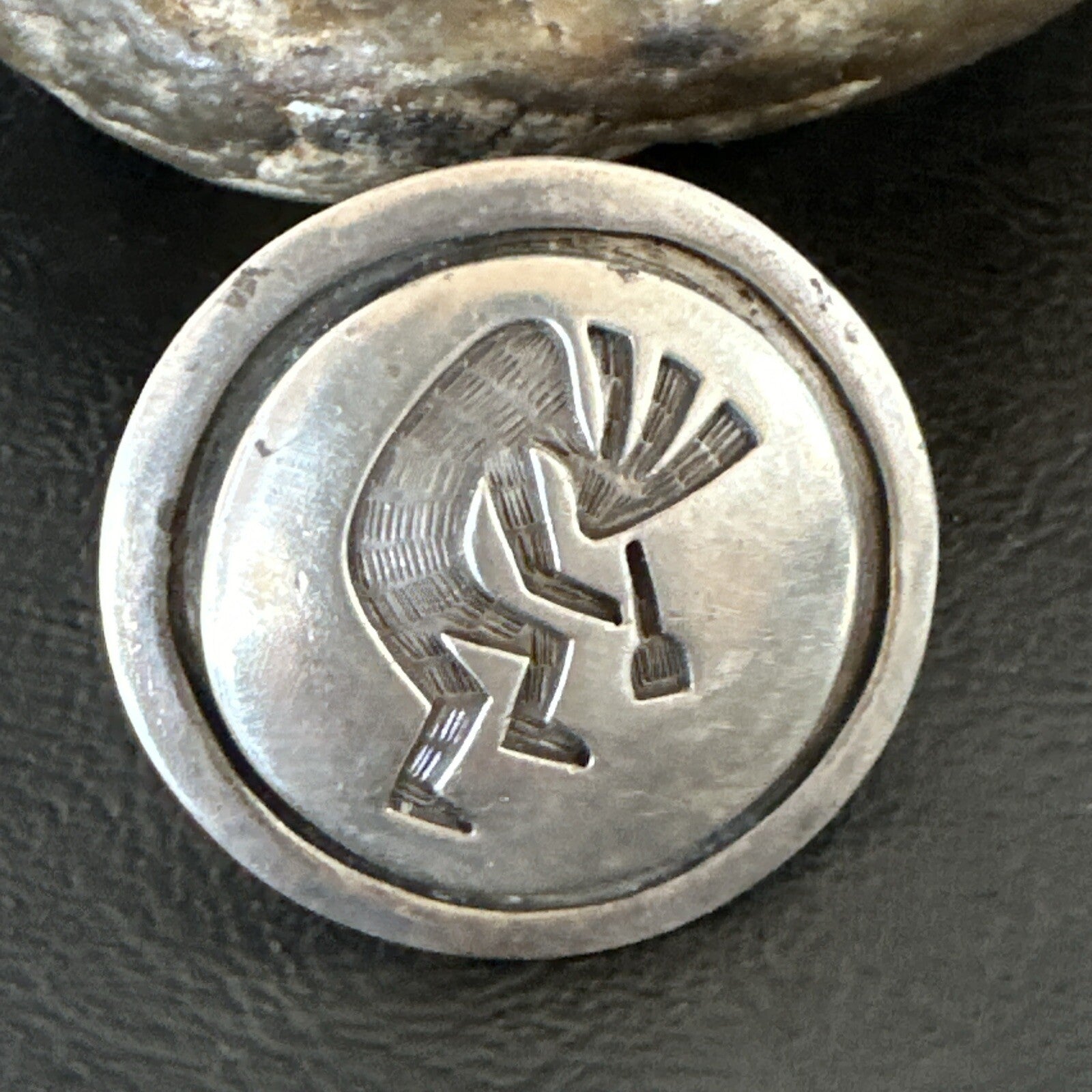 XL Womens Kokopelli Old Pawn Hopi Sterling Silver Ring Size 6.5 18115