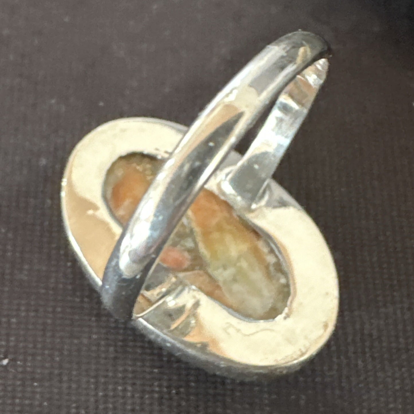 Blue Turquoise Spiny Oyster Southwestern Sterling Silver Ring Size 8 18439