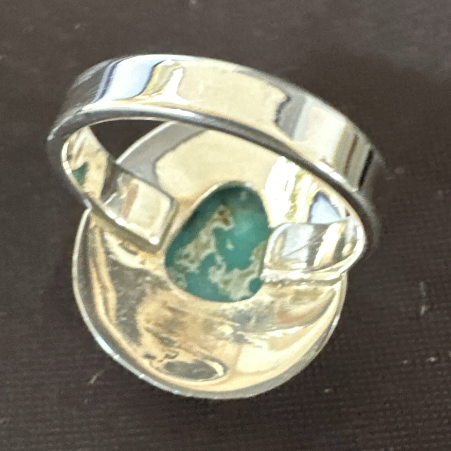 Southwestern Sterling Silver Blue Kingman Turquoise Ring Size 7 18506