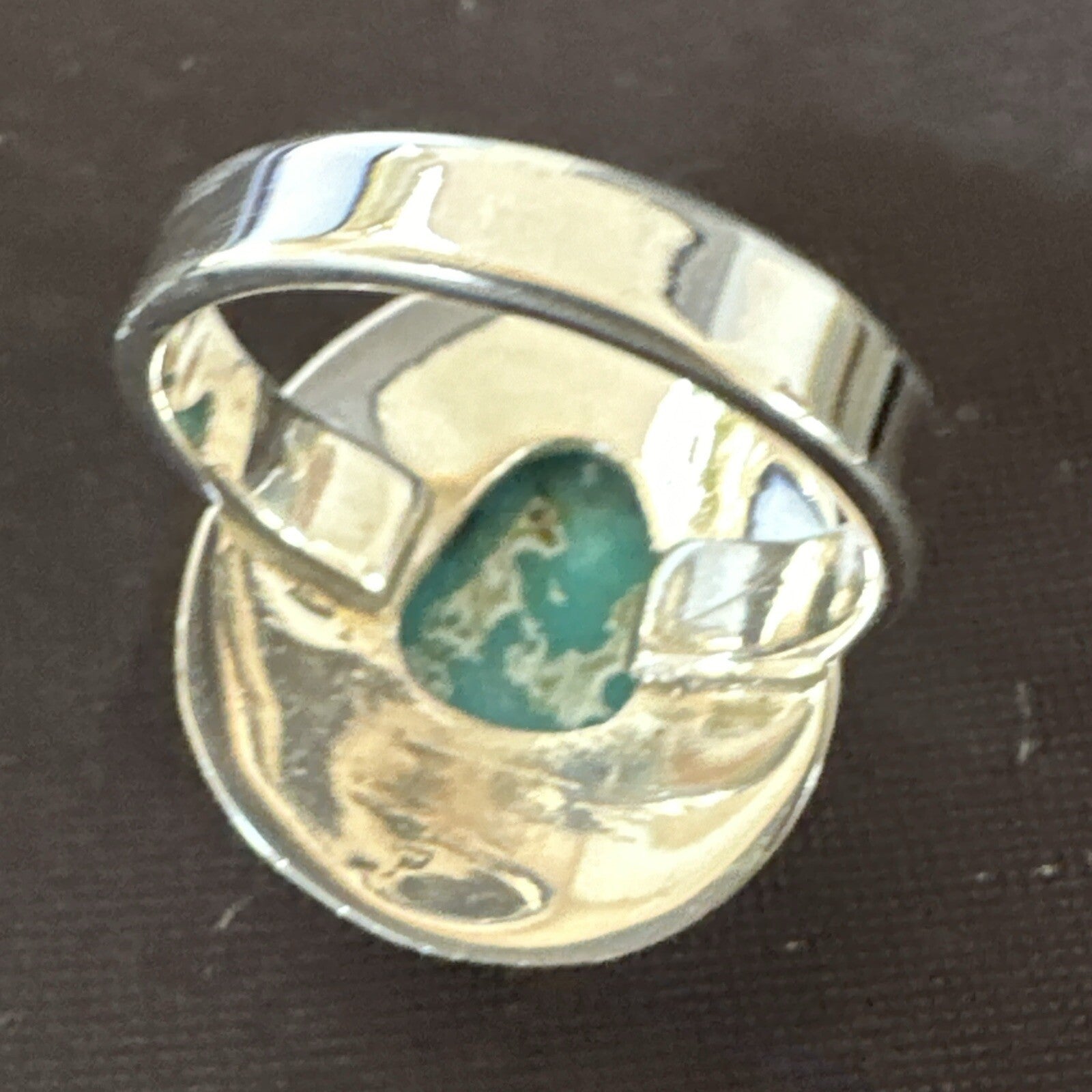 Southwestern Sterling Silver Blue Kingman Turquoise Ring Size 7 18506