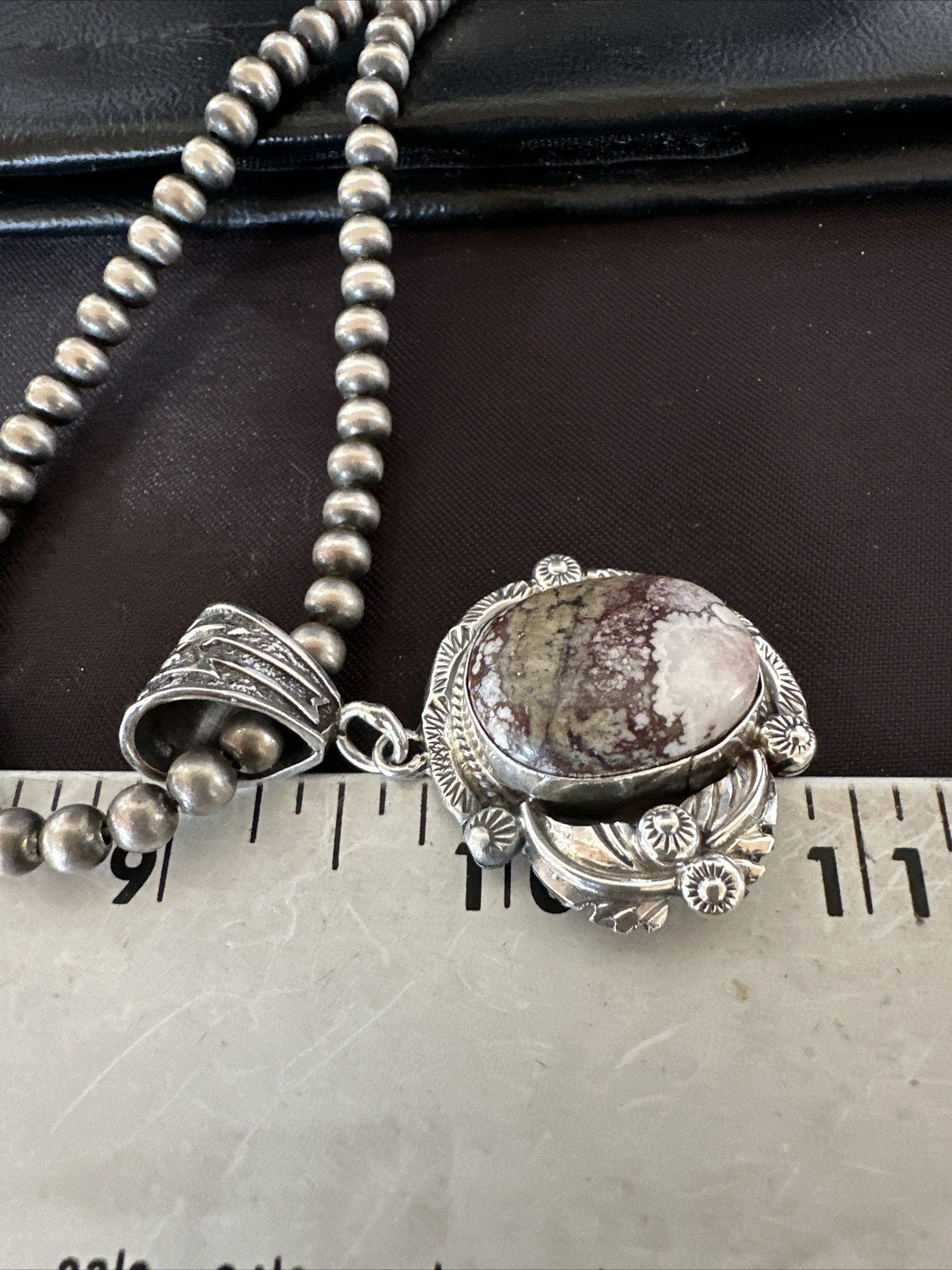 Mens Womens Wild Horse Turquoise Pendant Navajo Sterling Silver Necklace 17802