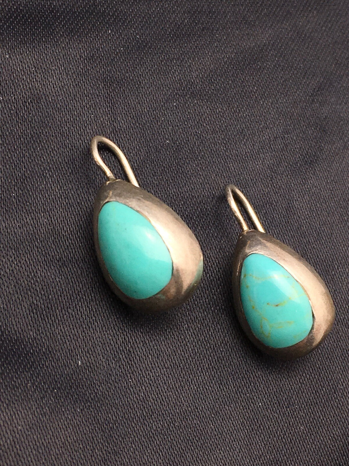 Native Turquoise Nugget Sterling Silver Necklace Earring & Bracelet 3145