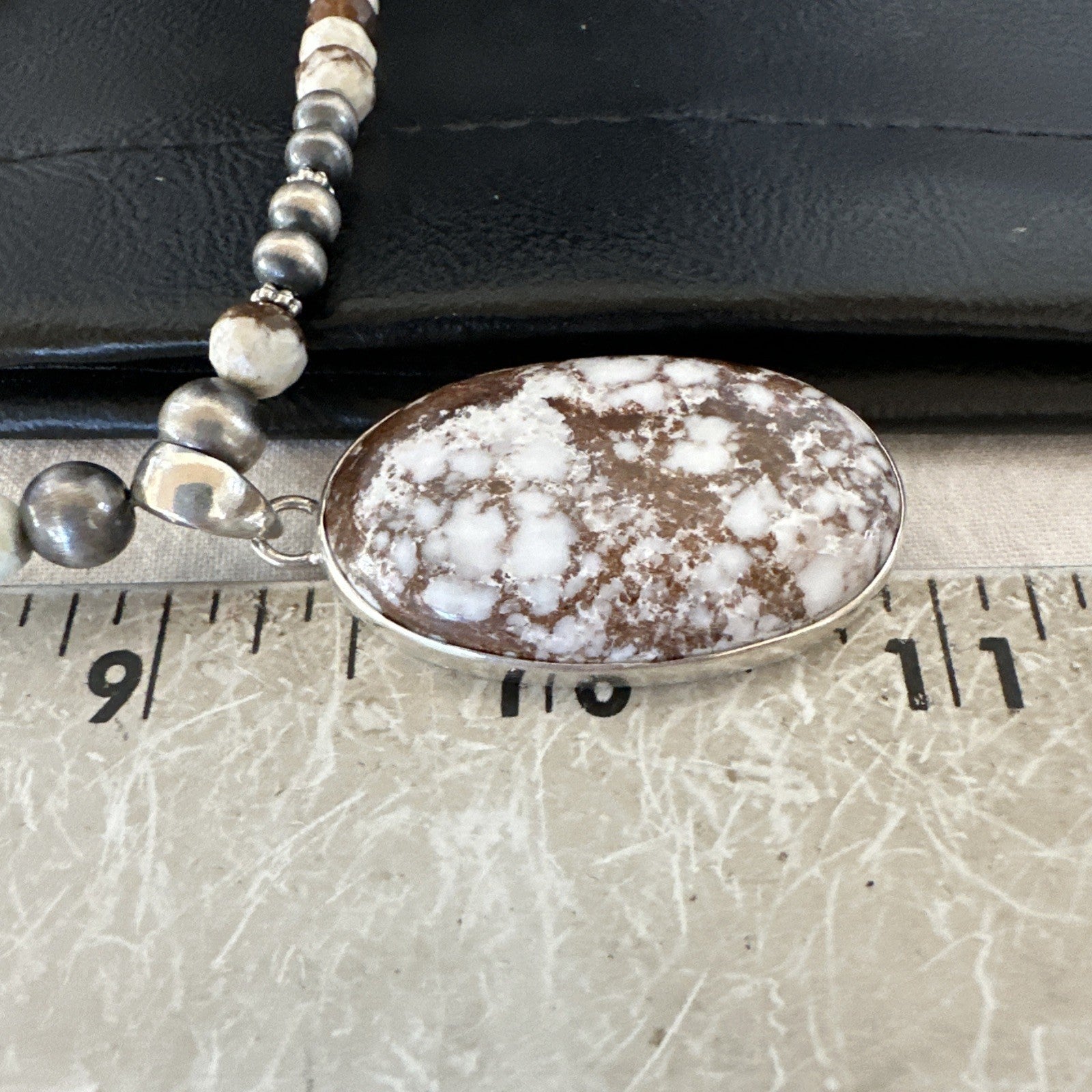 Mens Womens Wild Horse Turquoise Pendant Navajo Sterling Silver Necklace 19571