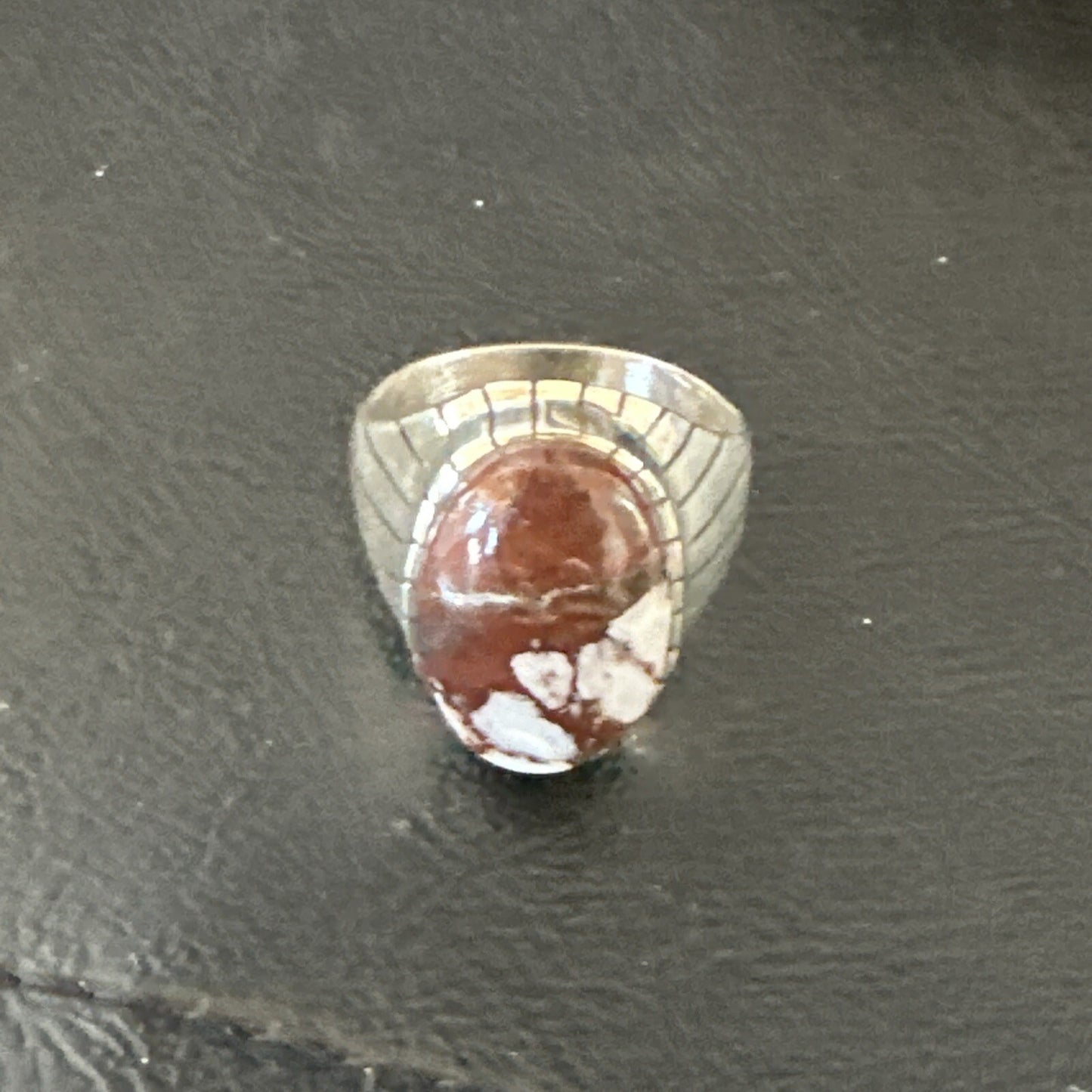 Mens Wild Horse Turquoise Southwestern Sterling Silver Ring Size 10.5 17794