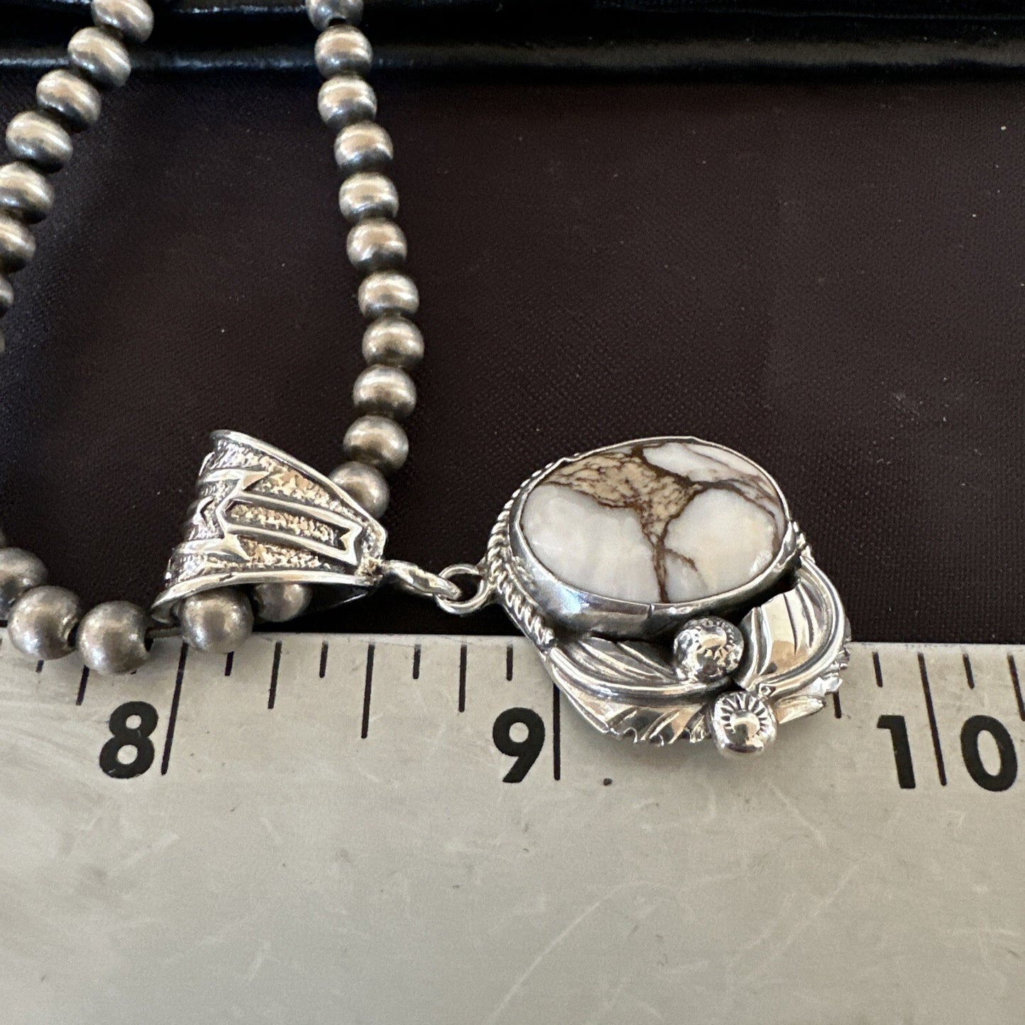 Mens Womens Wild Horse Turquoise Pendant Navajo Sterling Silver Necklace 17808N