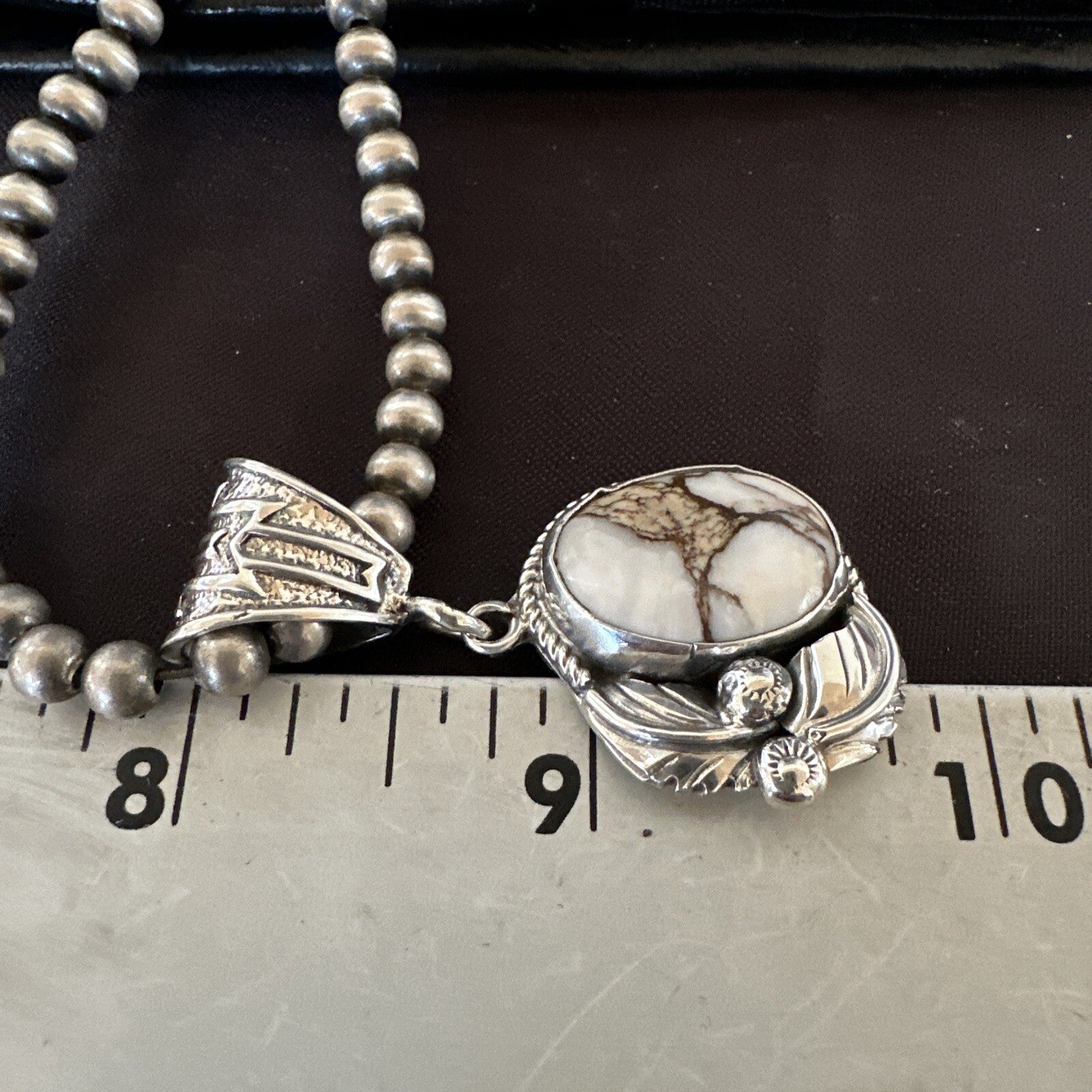 Mens Womens Wild Horse Turquoise Pendant Navajo Sterling Silver Necklace 17808N