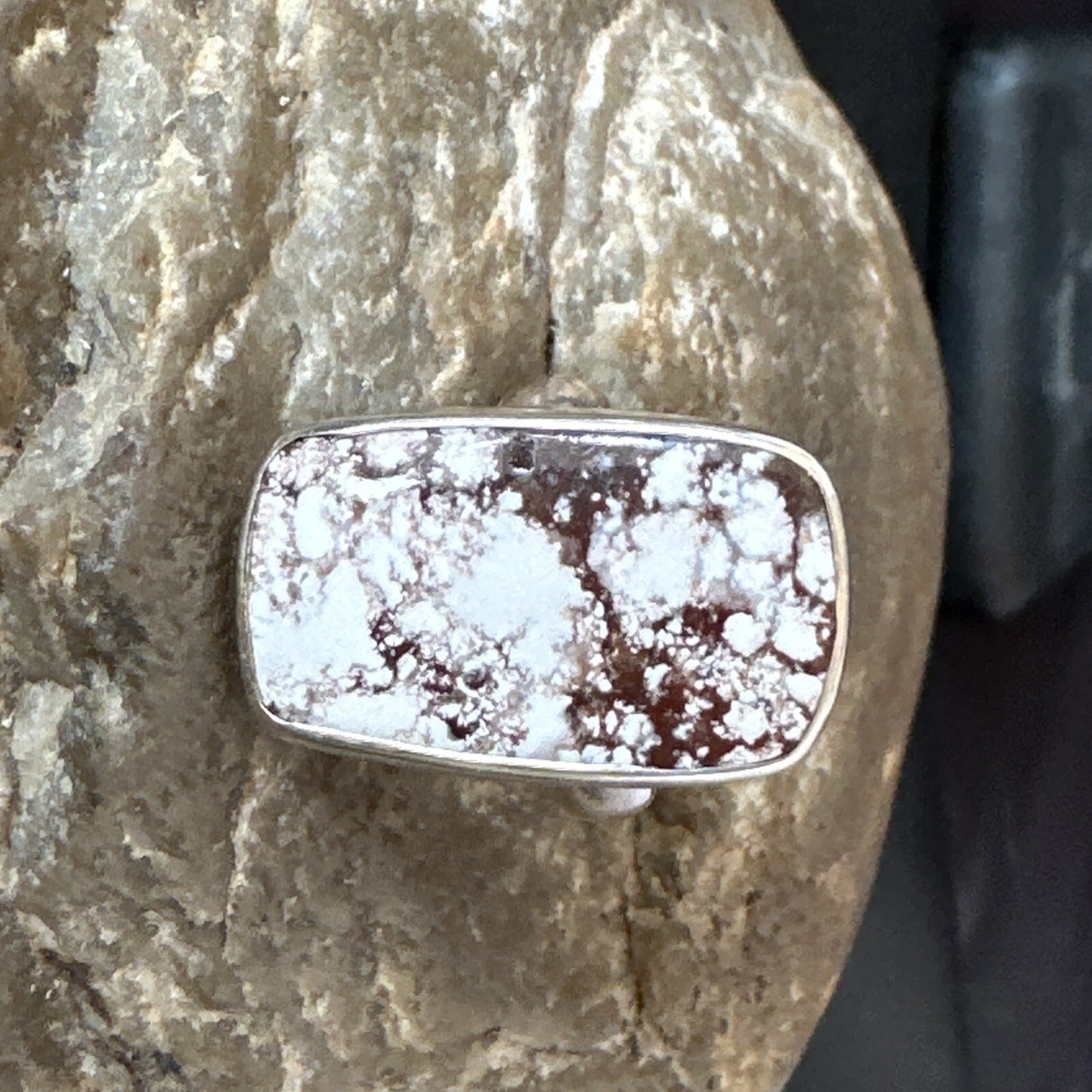 Mens Womens Wild Horse Turquoise Navajo Sterling Silver Ring Sz 7 17345