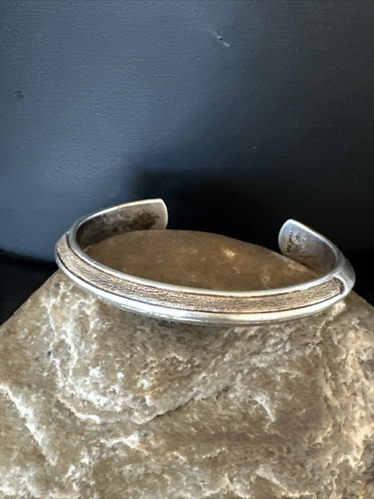 WoMens Navajo Sterling Silver 14K Gold Cuff Bracelet 18200