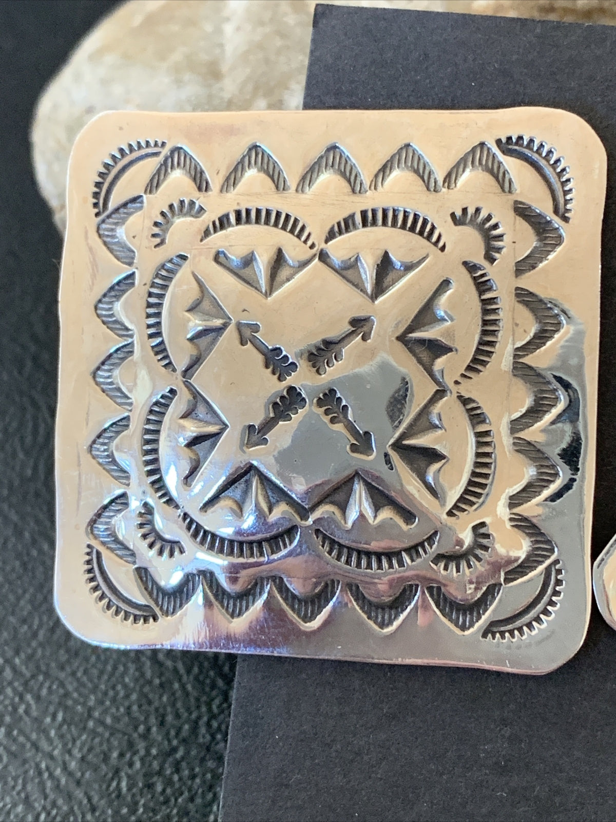 Womens Navajo Sterling Silver Earrings 01674