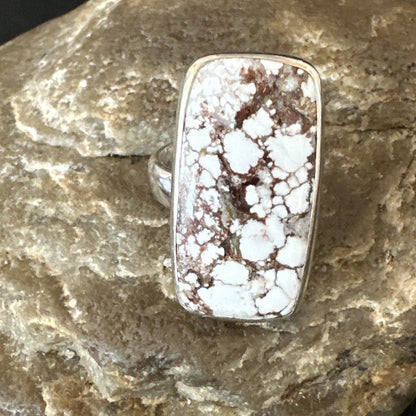 Mens Womens Wild Horse Turquoise Navajo Sterling Silver Ring Sz 7 17343