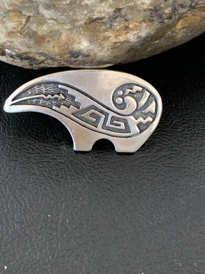 Bear Southwestern Hopi Sterling Silver Pendant 01462