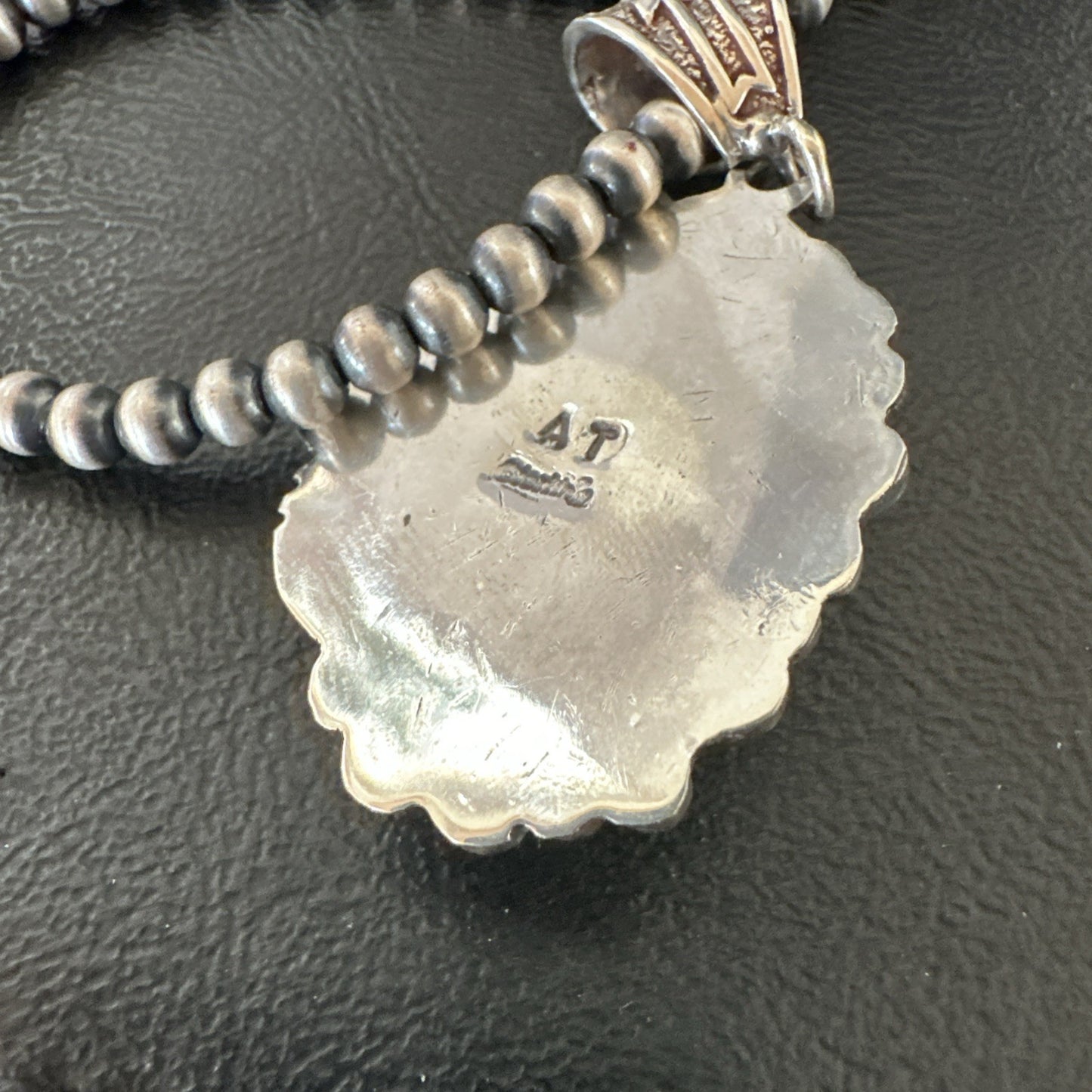 WoMens Navajo Pearls Sterling Silver Royston Turquoise Necklace Pendant 19362