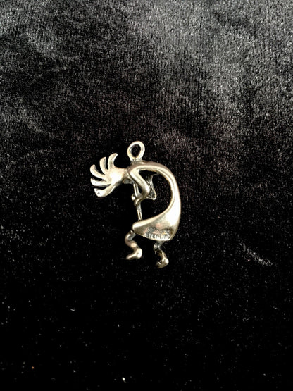 Native American Indian Kokopelli Navajo Sterling Silver Pendant 17692