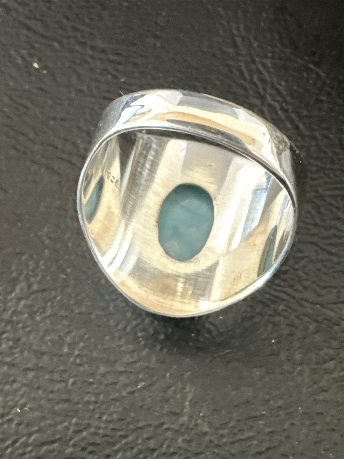 Womens Blue Larimar Navajo Sterling Silver Ring Size 9 17674