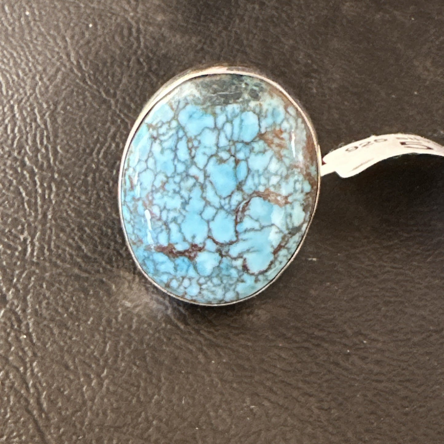 Blue Turquoise#8 Southwestern Sterling Silver Ring Size 5 19727