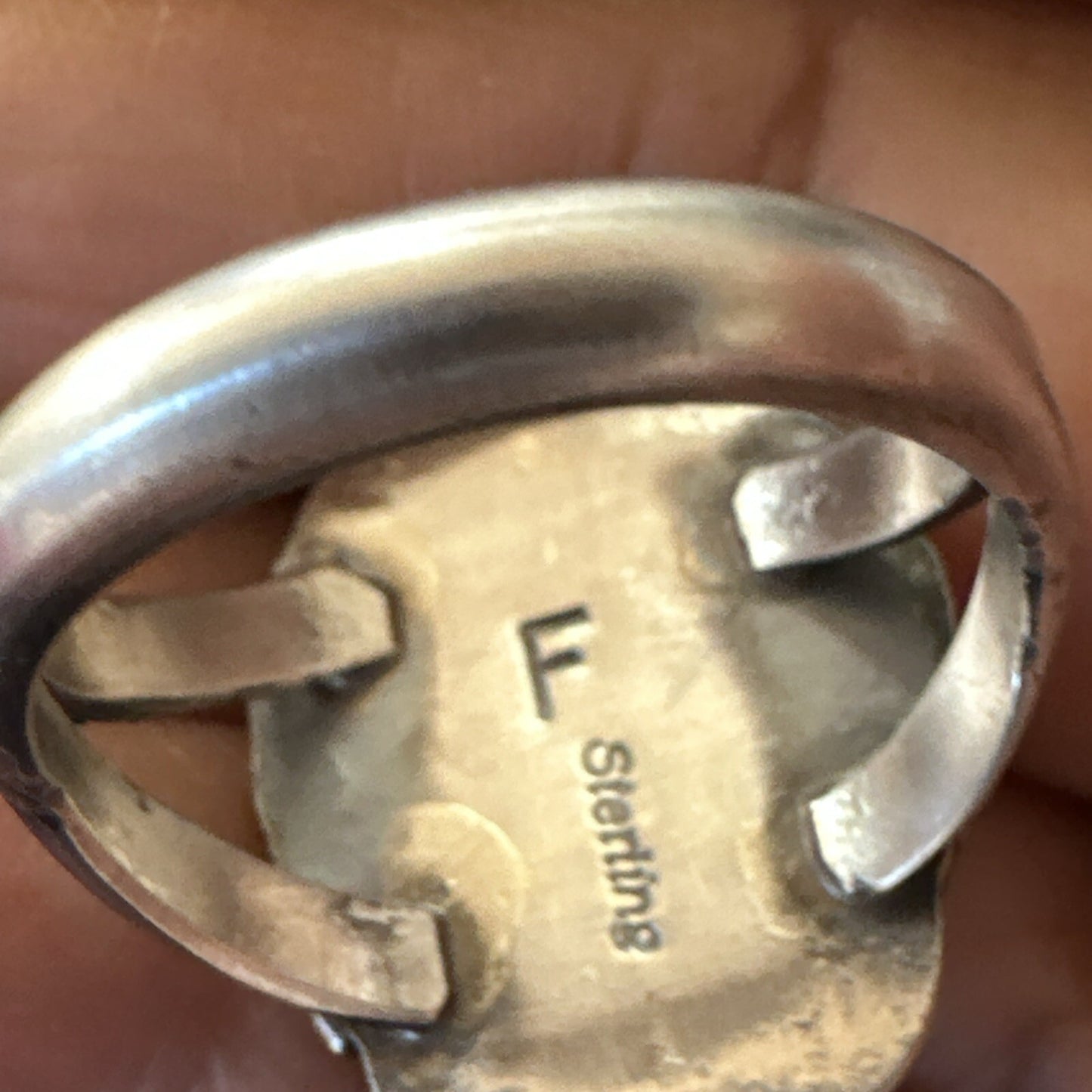 Mens Womens White Buffalo Turquoise Navajo Sterling Silver Ring Size 9 18587