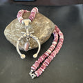Purple Spiny Oyster MOP Naja Pendant Navajo Necklace | Sterling Silver | Authentic Native American Handmade | 17870