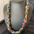 Turquoise Coral 3 Strand Navajo Bead Necklace 22" | Sterling Silver | Authentic Native American Handmade | 10402