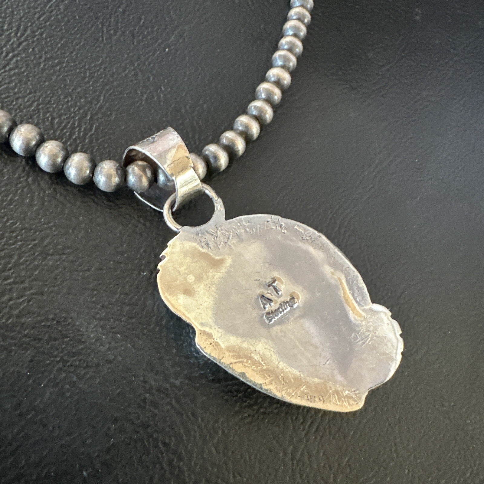 Wild Horse Turquoise Lapis Pendant Navajo Pearls Sterling Silver Necklace 15650