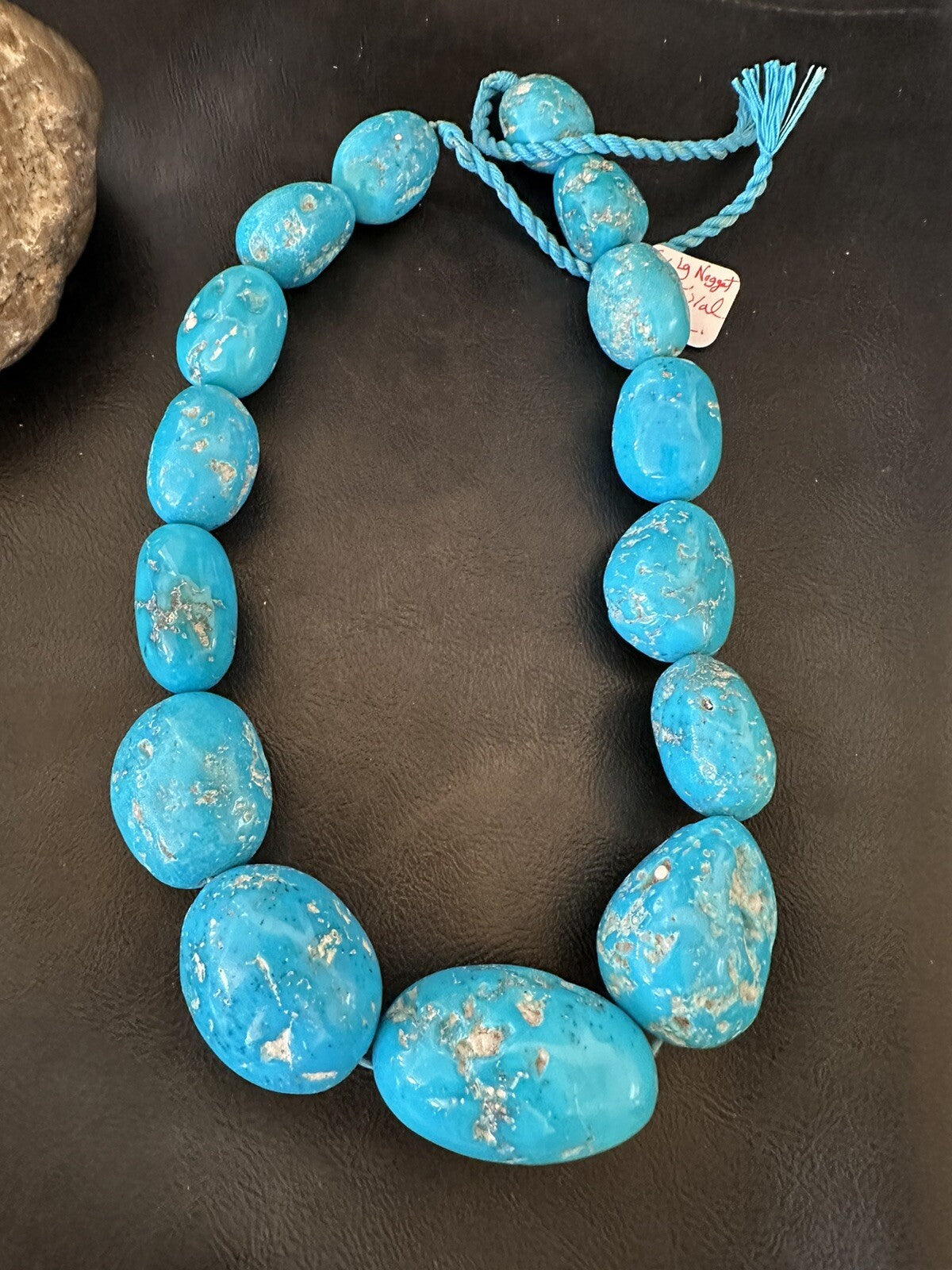 Collectors Authentic Blue Sleeping Beauty Graduated Turquoise Strand 20” 18446