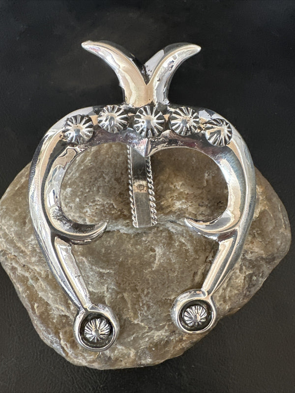 XL Men's Women's Naja Pendant Navajo | Sterling Silver | Authentic Native American Handmade | 17678