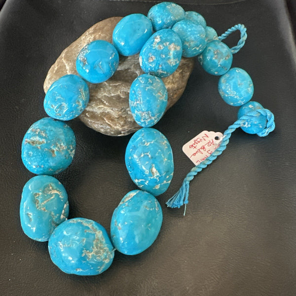 Collectors Authentic Blue Sleeping Beauty Graduated Turquoise 20" | Authentic Native American Handmade | 18477
