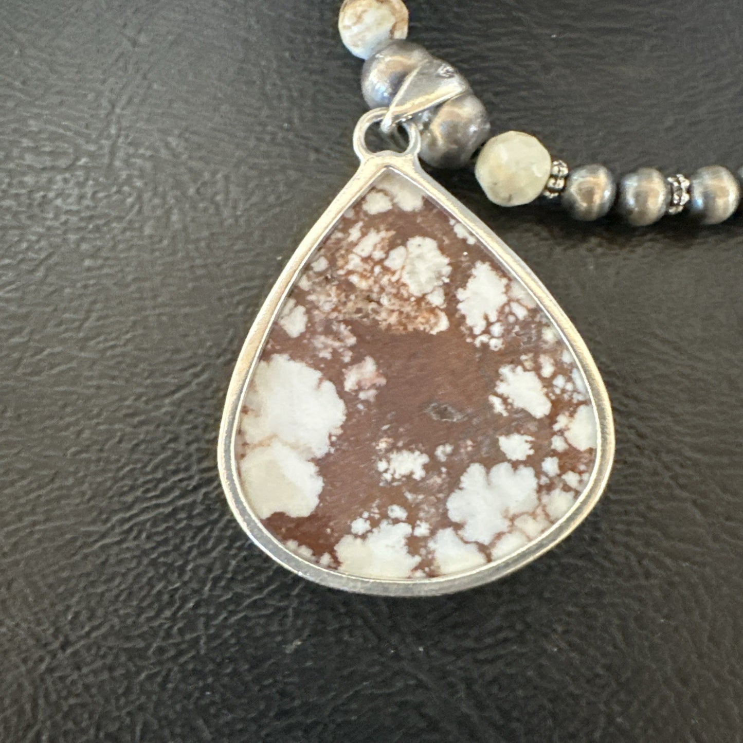 Mens Womens Wild Horse Turquoise Pendant Navajo Sterling Silver Necklace 19574