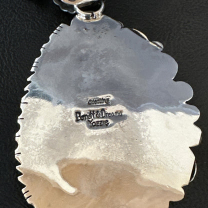 XXL Mens Royston Turquoise Pendant Navajo Pearls Sterling Silver Necklace 18745