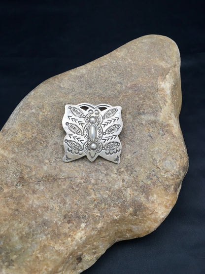 Dragonfly Sterling Silver Navajo Pin Pendant 02665