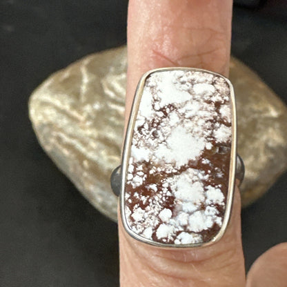 Mens Womens Wild Horse Turquoise Navajo Sterling Silver Ring Sz 7 17345