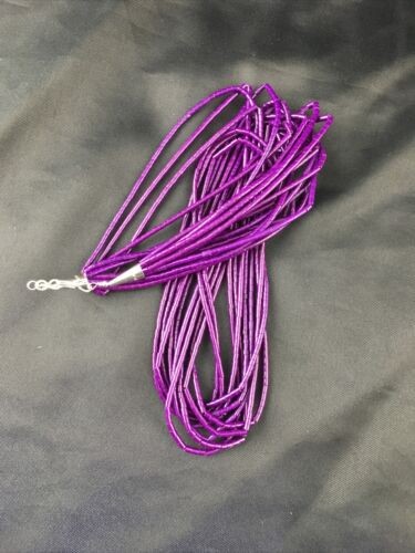 Navajo Sugilite 10 Strand Heishi Necklace | Sterling Silver Tubes 19" 10169
