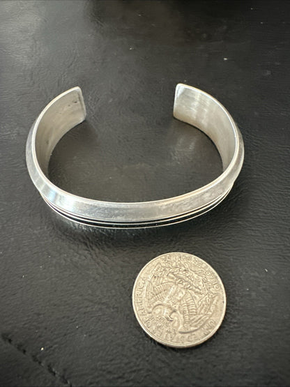 Mens Womens Navajo Sterling Silver Cuff Bracelet 7” 19696
