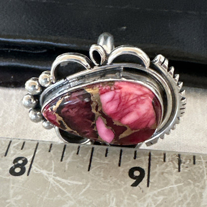 Purple Spiny Oyster Navajo Sterling Silver Native American Ring Size 6.5 19629
