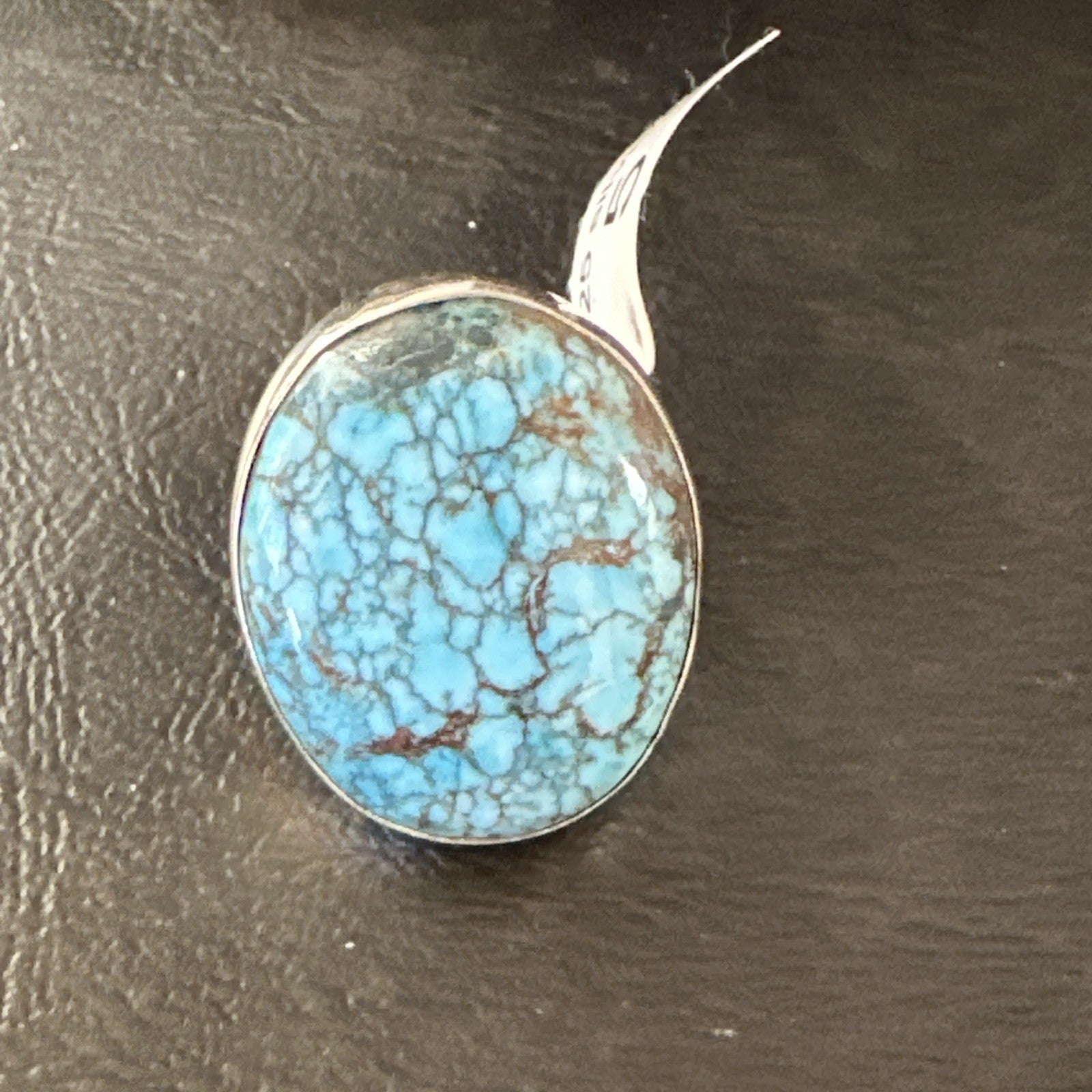 Blue Turquoise#8 Southwestern Sterling Silver Ring Size 5 19727