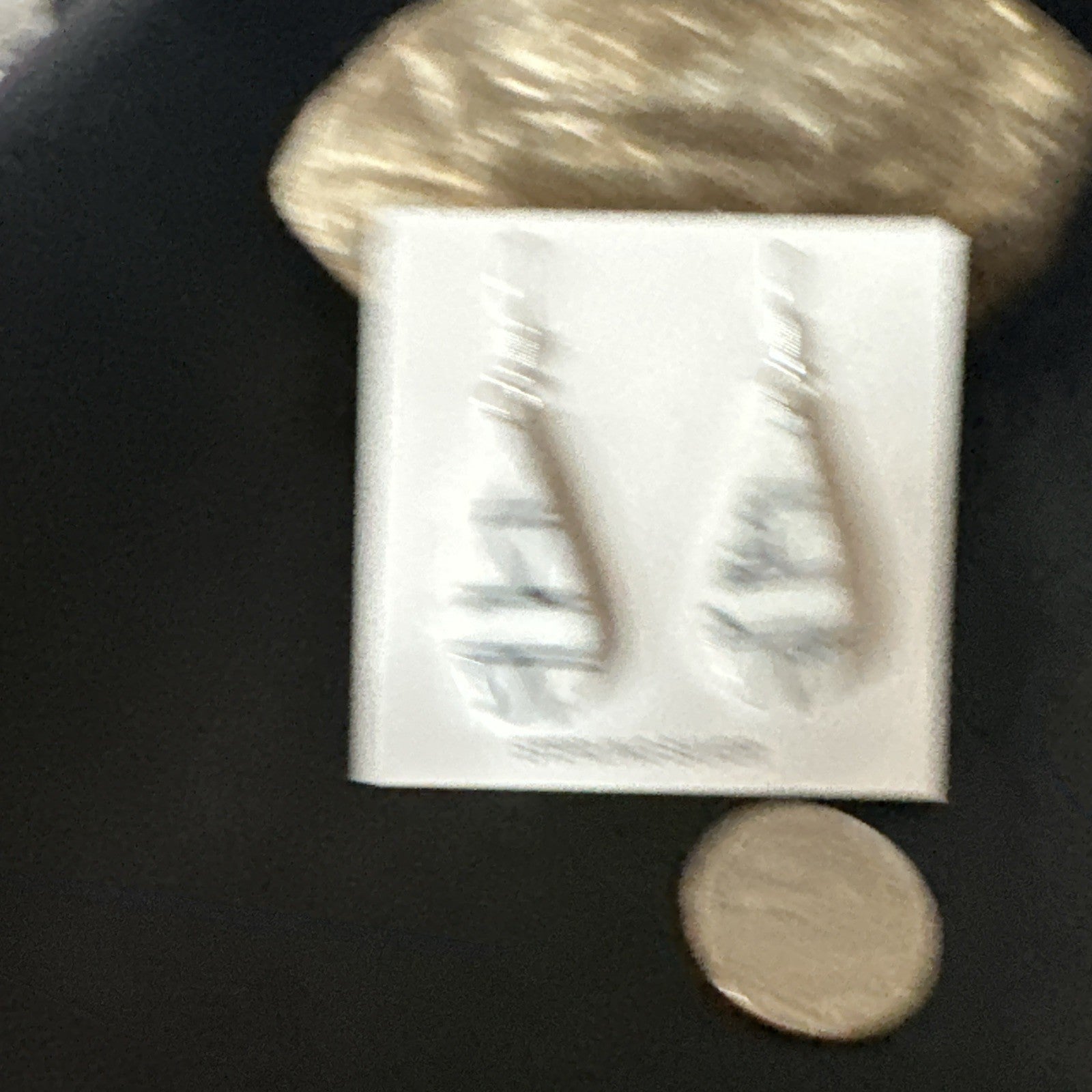 White Howlite Dangle Inlay Navajo Sterling Silver Earrings 19264