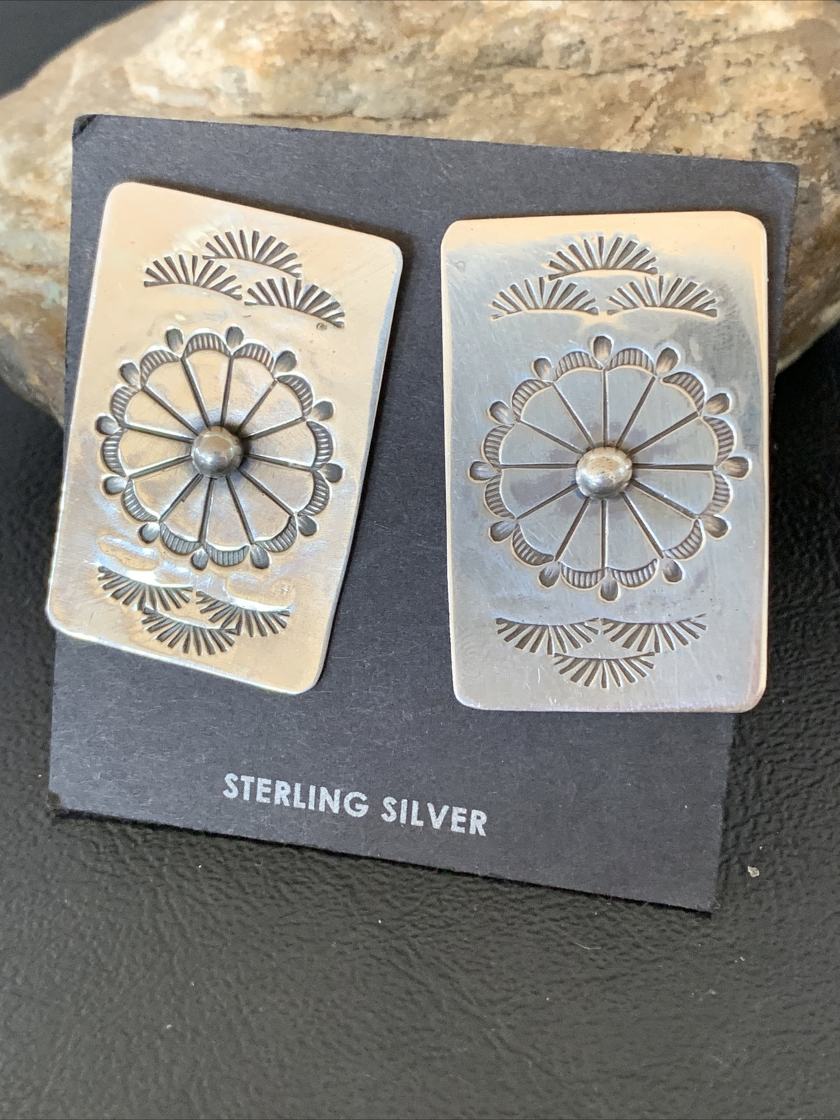 Womens Earrings Southwestern Sterling Silver Post  11664