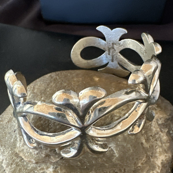 Tufa Cast Men's Women's Navajo Cuff Bracelet | Sterling Silver | Authentic Native American Handmade | 19689