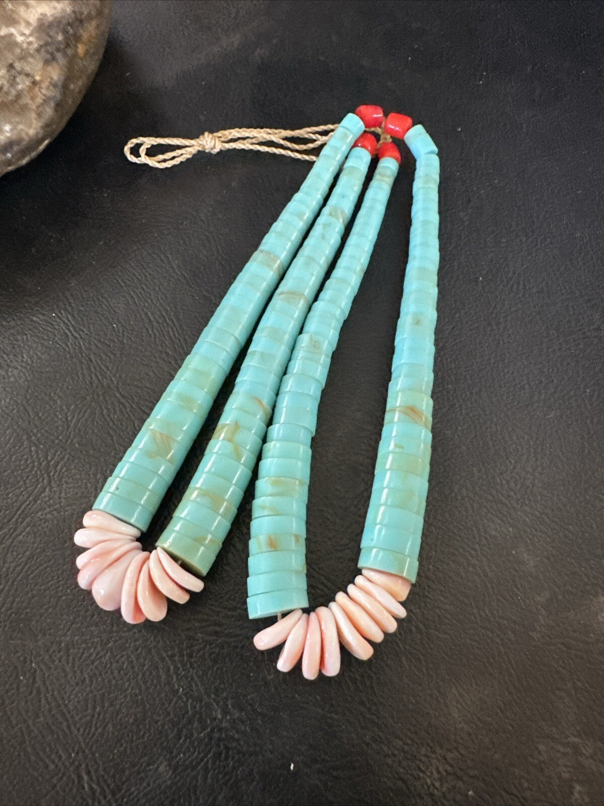 Set Of Jaclas Only Men Santo Domingo Coral Spiny Turquoise 4.5” 17847