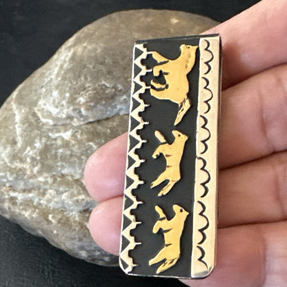 Money Clip Running Horse Native American Navajo Sterling Silver T&R Singer 17824