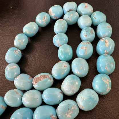 Authentic Blue Sleeping Beauty Turquoise Nugget Strand 18” 18591