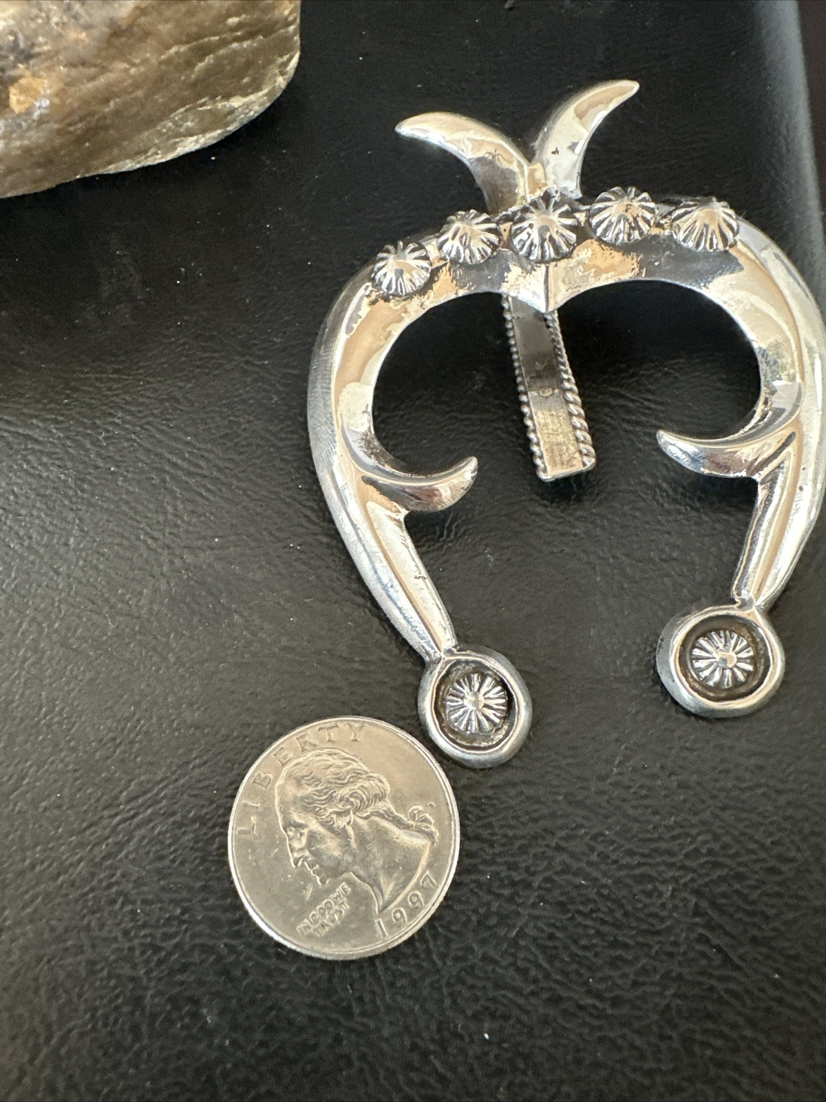 XL Mens Womens Naja Pendant Navajo Sterling Silver 17678